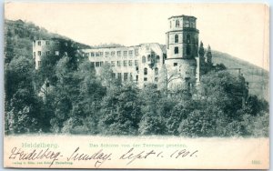 Postcard - The castle seen from the terrace - Heidelberg, Germany