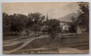 Williamstown MA Main Street RPPC Massachusetts Postcard M25