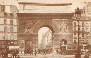 BR102889 paris france porte st martin real photo old bus autobus