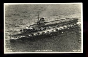 WL1822 - Royal Navy Aircraft Carrier - HMS Courageous - postcard 