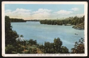 The Androscoggin River Lewiston Maine 1936 American Art Post Card Co 1A2660