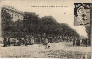 CPA ANGERS - Boulevard de la Mairie Marche aux Fleurs (127629)