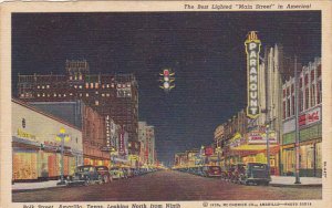 Texas Amarillo Polk Street At Night Looking North Curteich