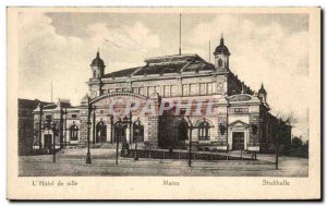 Old Postcard L & # 39Hotel city of Mainz Stadthalle