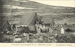 Arctic North Pole Expedition, Encampement on Spitsbergen Svalbard Norway (1906)