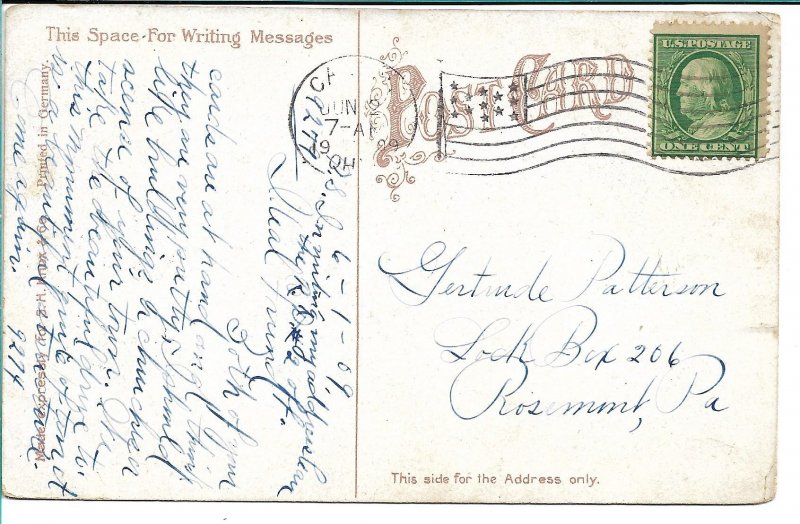 Canton, OH - McKinley Memorial - 1909 Flag Cancel