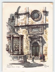 Postcard Onofrie's fountain, Dubrovnik, Croatia