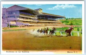 MEXICO CITY  D.F.  Horse Race Track HIPODROMO de las AMERICAS  Postcard