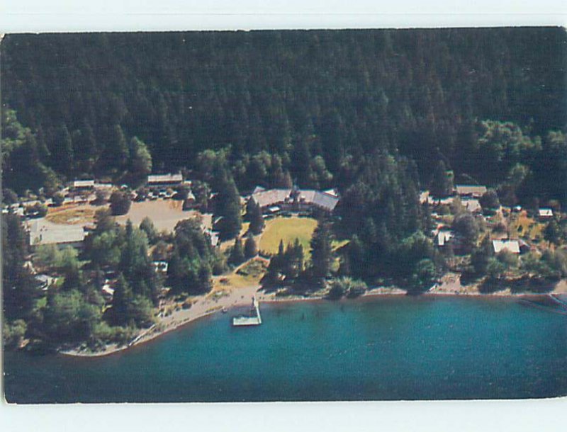 Pre-1980 LODGE SCENE Quinault - Near Aberdeen Washington WA AE0678