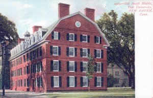 VINTAGE POSTCARD OLD SOUTH MIDDLE YALE UNIVERSITY NEW HAVEN CONNECTICUT c. 1905