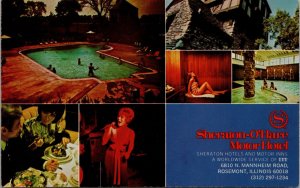 Sheraton-O'Hare Motor Hotel Rosemont IL Postcard PC433