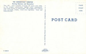 Vintage Postcard Turnpike Serving Business & Recreation Expressway Connecticut