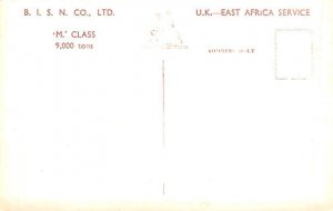M Class British India Steam Navigation Co Ship Postcard