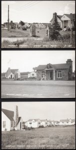 Lot of 3 Michigan GOULD CITY Overnight Cabins Norwood Farms EKO box - RPPC