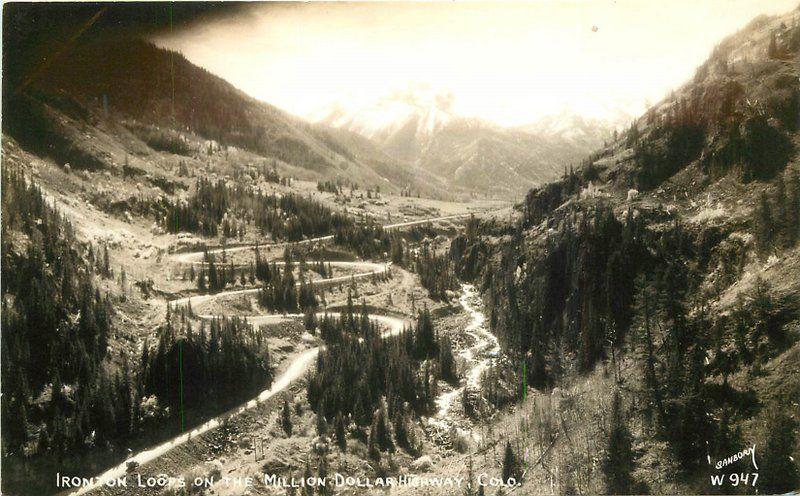 1940s Sanborn Ironton Loops Million Dollar Highway Colorado RPPC real photo 2520