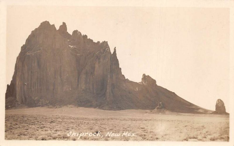 Shiprock New Mexico Scenic View Real Photo Vintage Postcard AA71195