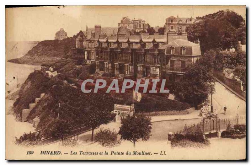 Old Postcard Dinard Les Terrasses and Pointe du Reel