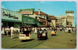 1962 Atlantic City New Jersey Rolling Chairs Grand Mason Blanche Posted Postcard
