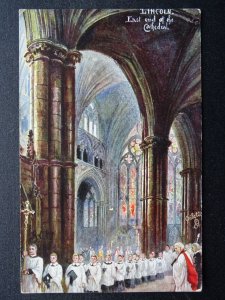 LINCOLN CATHEDRAL East End of Cathedral & CHIOR c1908 Postcard by Raphael Tucks