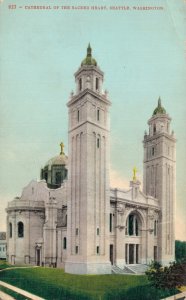 USA Cathedral of the Sacred Heart Seattle Washington Vintage Postcard 08.33