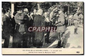 Old Postcard Fetes The Army Victory in Paris July 14, 1919 Delivery of & # 39...