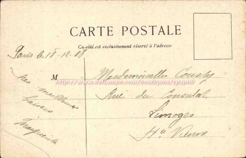 Old Postcard Paris Porte Saint-Martin