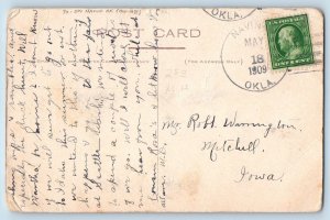 DPO (1900-1935) Navina OK Postcard Old Man Golfing You Should Drive Our Way 1909