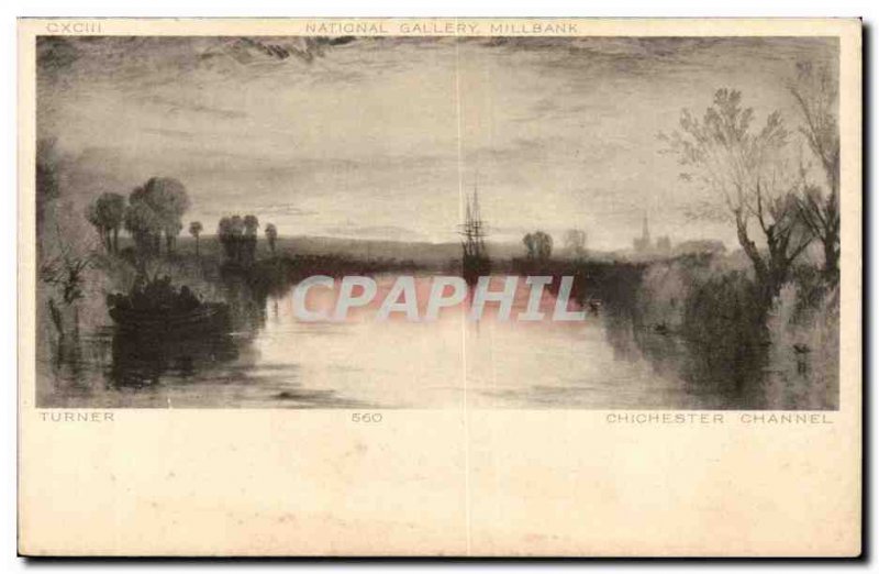 Great Britain Great Britain Postcard Old National gallery Turner Chichester C...