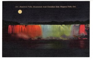 American Falls, Illumiated, Niagara Falls, Ontario