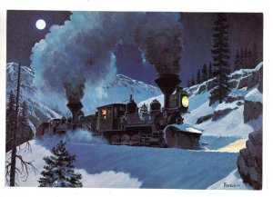 Moonlight, South Park Narrow Gauge Railway Train, Chalk Creek Canyon, Colorado