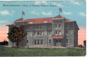 KS   EMPORIA   COLLEGE of EMPORIA   MASON GYM postcard