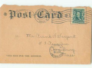 1906 Comic MAN WITH FARM ANIMALS AB9004