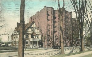Utica New York Kanatenah Falls roadside Paper Company 1910 Postcard 21-4516