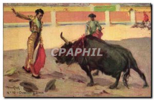 Old Postcard Bullfight Bullfight Ovacion there oreja