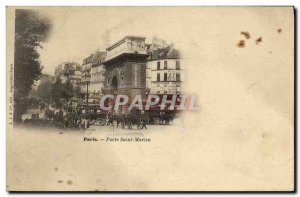 Old Postcard Paris Porte Saint-Martin