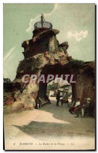 Old Postcard Biarritz Le Rocher de la Vierge