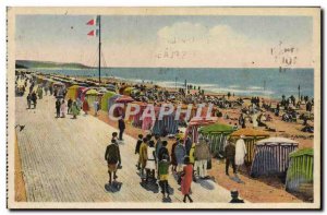 Old Postcard Deauvile Fleurie Beach The Beach