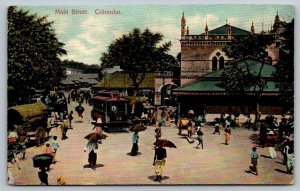 Ceylon  Main Street  Colombo  Postcard