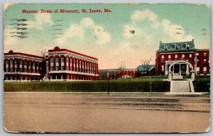 St. Louis Missouri 1913 Postcard Masonic Home Of Missouri
