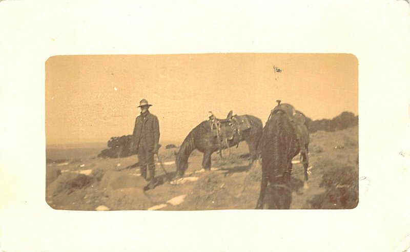 Sweetwater WY Celebrate The 4th of July, Horses With Rare US Cancel RPPC