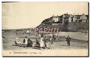 Old Postcard Arromanches beach