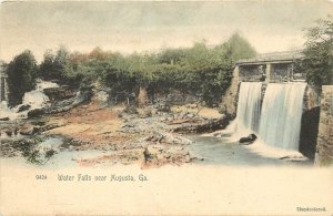 UDB Rotograph Postcard 9424. Water Falls near Augusta GA, Hand-Colored Unposted