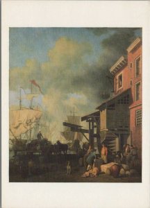 Art Postcard - Samuel Scott, A Quay on The Thames at London c1756 - RR13263