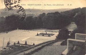 France Saint Cloud 1920 Le Parc General View vintage postcard