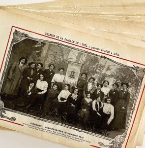 Le Noel Christmas 1911 Family Photo Gallery Lot Of 23 Prints French DWT13B