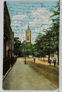 UK Hampstead Church Row c1906 Kilburn to Monte Carlo Postcard K19