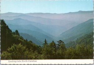 Postcard NC - View from Newfound Gap into North Carolina