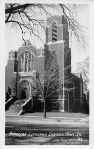 Ames Iowa Bethesda Lutheran Church Real Photo Antique Postcard K104931