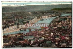 Old Postcard Liege Panorama Bridges