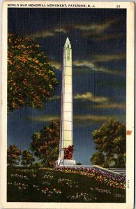 Postcard MONUMENT SCENE Paterson New Jersey NJ AN3639